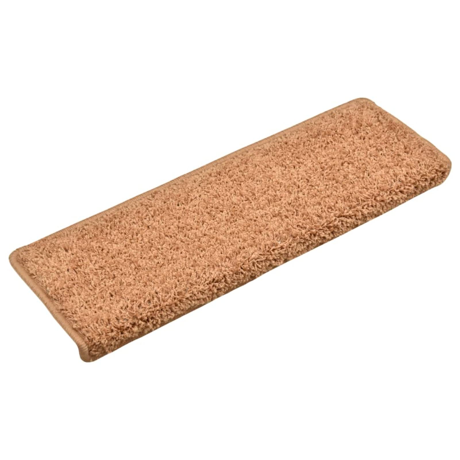 Leepesx Tappetini per Scale 10 pz 65x25 cm Marrone h,Tappetini per Scale,Tappetini per Scale Antiscivolo,Tappetini Autoadesivi per Scale