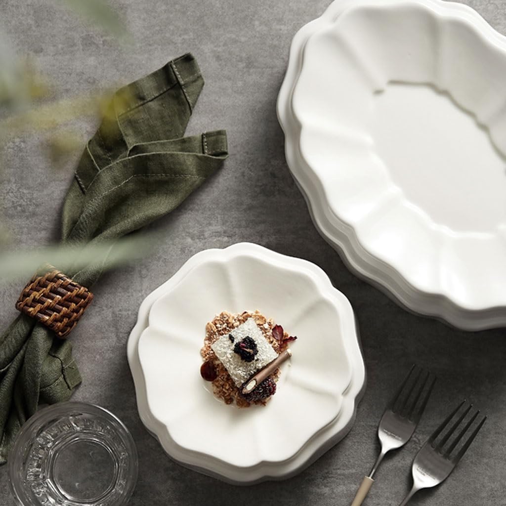 Forniture Per Feste Piatto speciale piatto freddo Hotel Stoviglie irregolari Piatto Ristorante Club Snack Piatto da dessert Piatti Della Festa (Size : L)