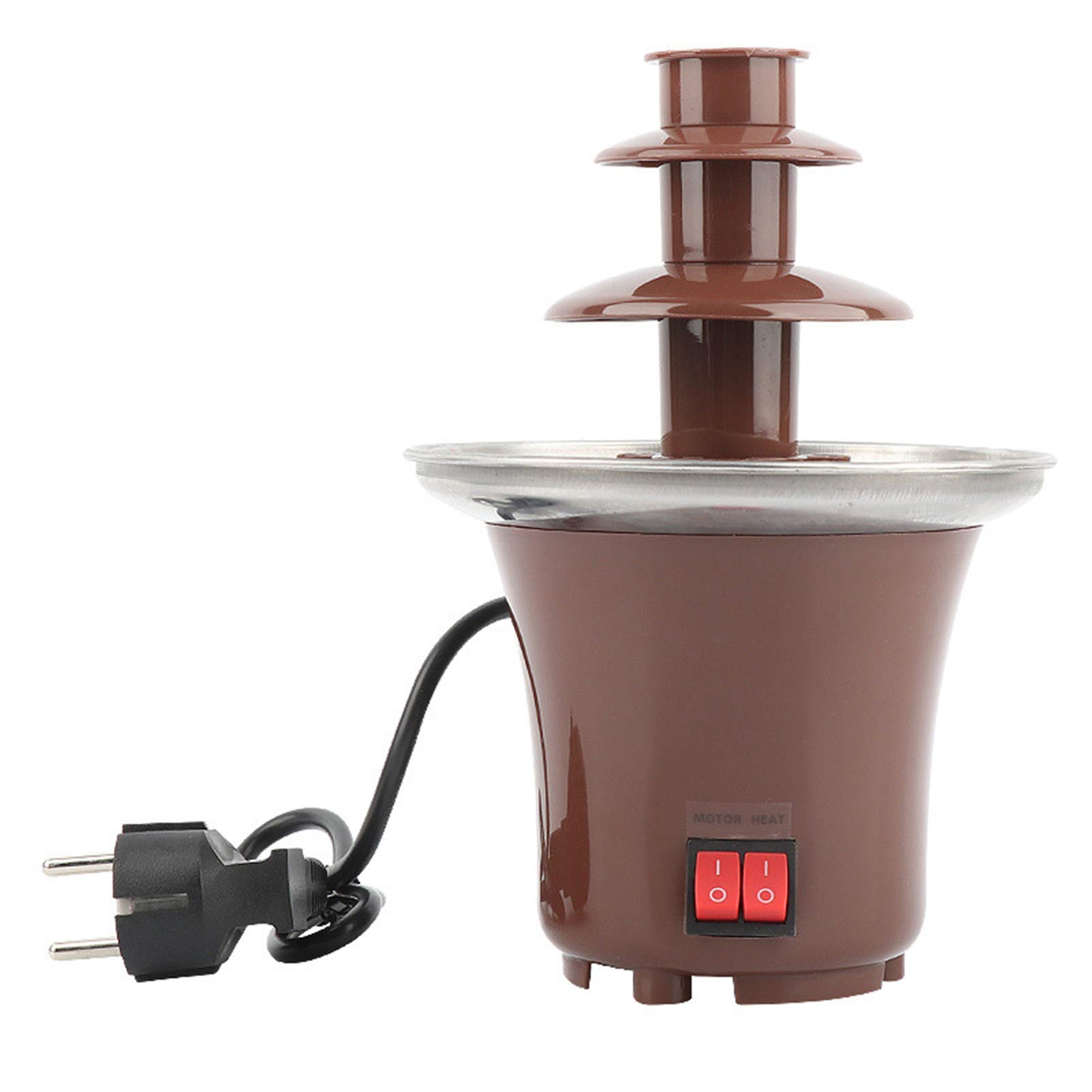 Chocolate fondue fountain, easy to assemble 3 tiers, perfect for cheese, bbq sauce, ranch, liqueuers, brown