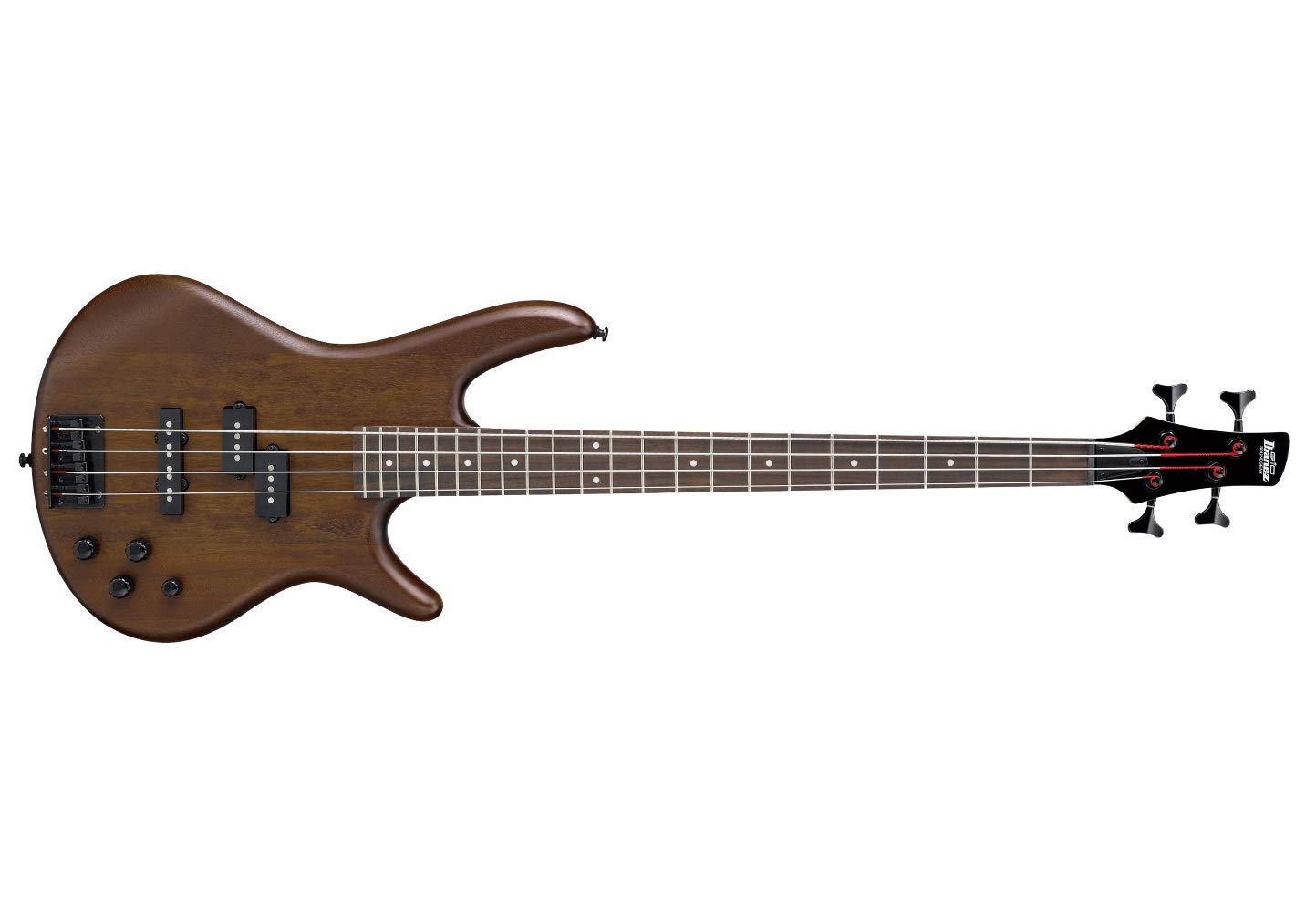 IBANEZ GSR200B Gio corde basso elettrico piatto in noce (marrone) + nichel rivestito corde per basso Ernie Ball Super Slinky