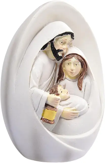 Resin Nativity Scene Figures - 10cm Christian Craft Figurines for Holiday Decor