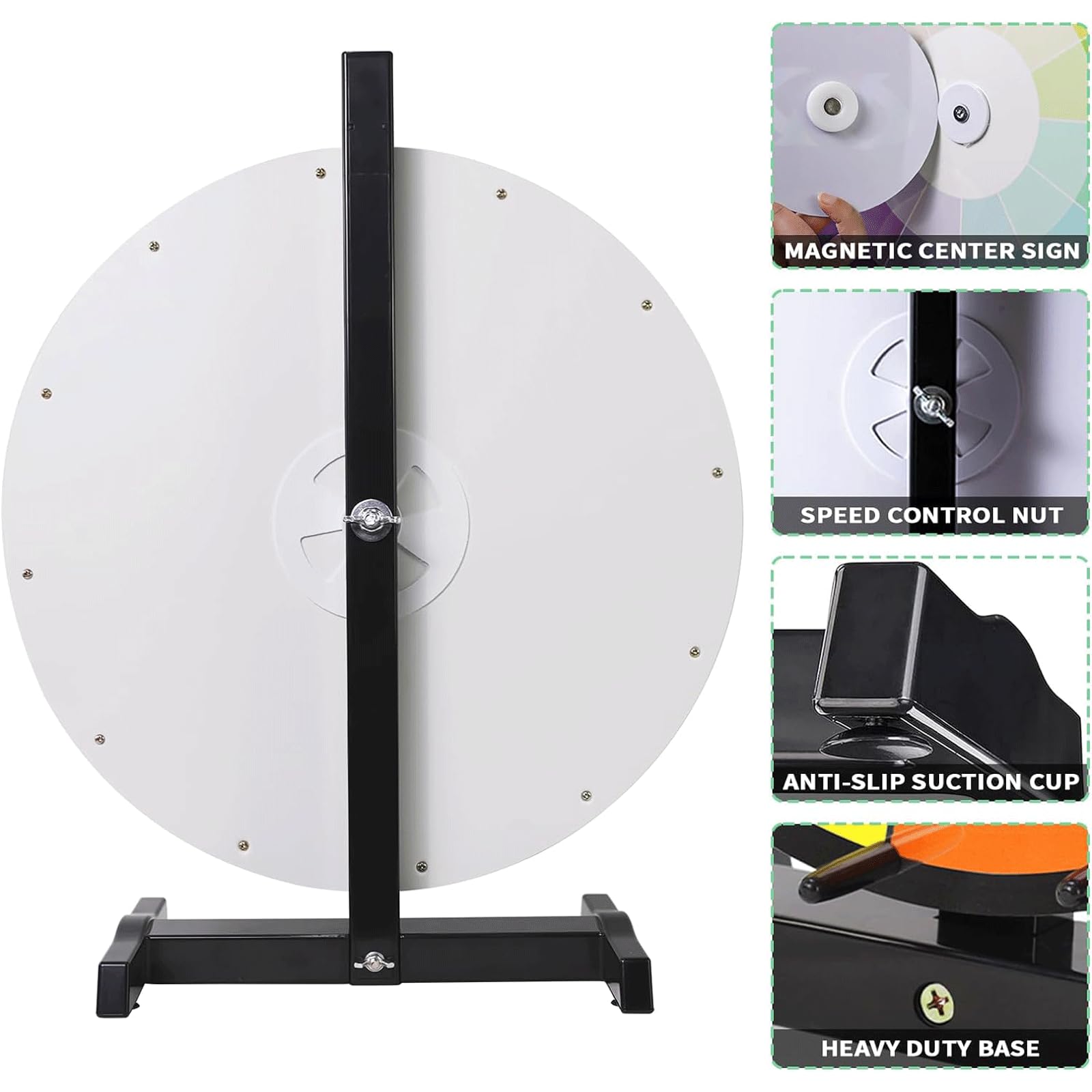 MObyat Preisrad 12 Slots Tabletop Spinning Prize Wheel Casino Prize Wheels to Dry Eraselottery Turntable for Pub Trade Show Carnival Party Schicksalsrad
