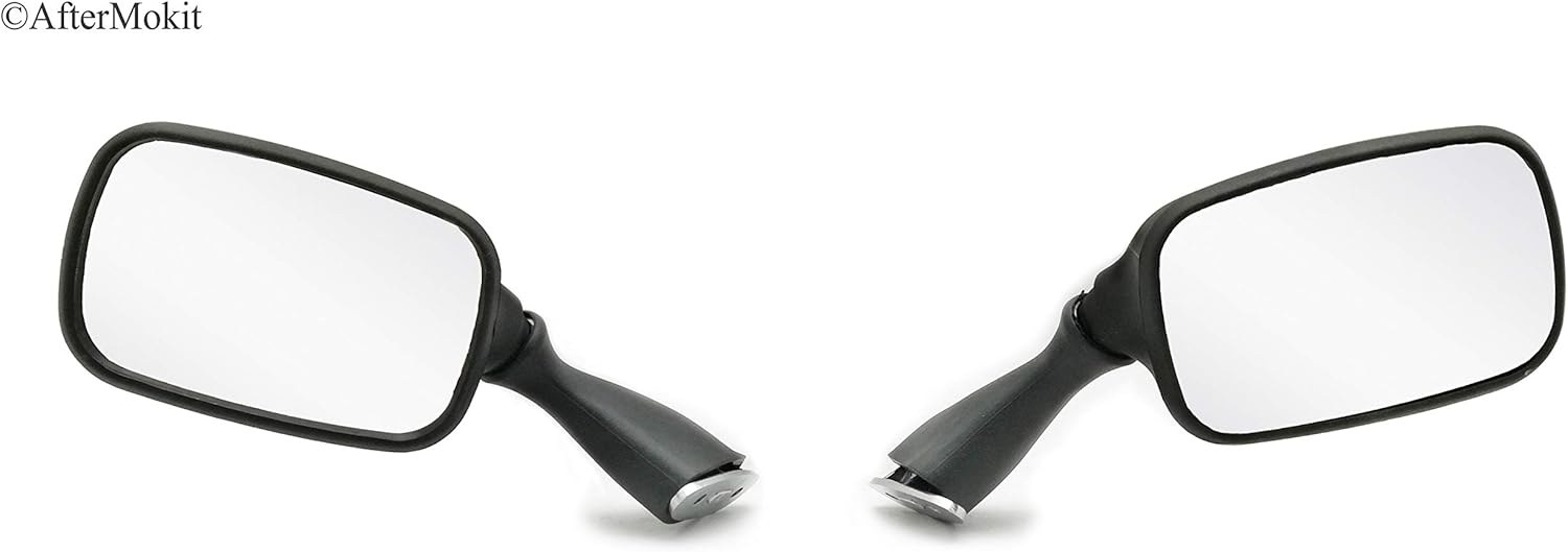 AfterMokit Replacement Side Mirrors for Suzuki Hayabusa 1999-2019 GSX1300R 2001-2002 GSX-R1000 2000-2003 GSX-R750 2001-2003 GSX-R600 Black Rear View Mirror Assembly