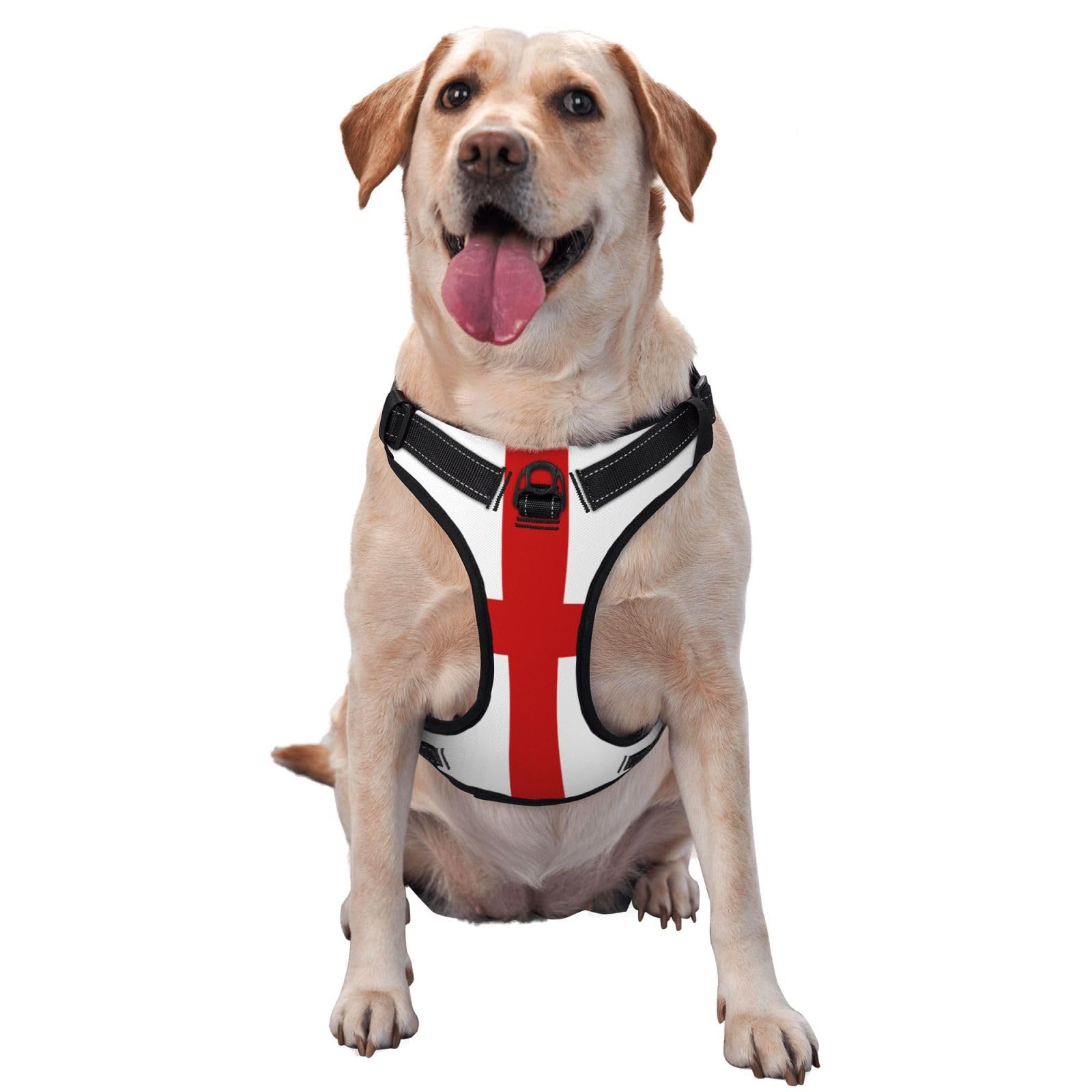 England Flag Premium Dog Harness for Small, Medium, and Large Dogs – Durable, No Pull with Reflective Straps and Quick Release BucklesSmall