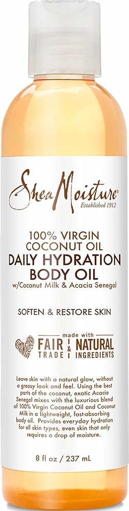 Shea Moisture Daily Hydration Body Oil Virgin Coconut Oil For Dry Skin Paraben Free 8 oz | For dry skin - moisturize and nourish with this lightweight blend of Virgin Coconut Oil.