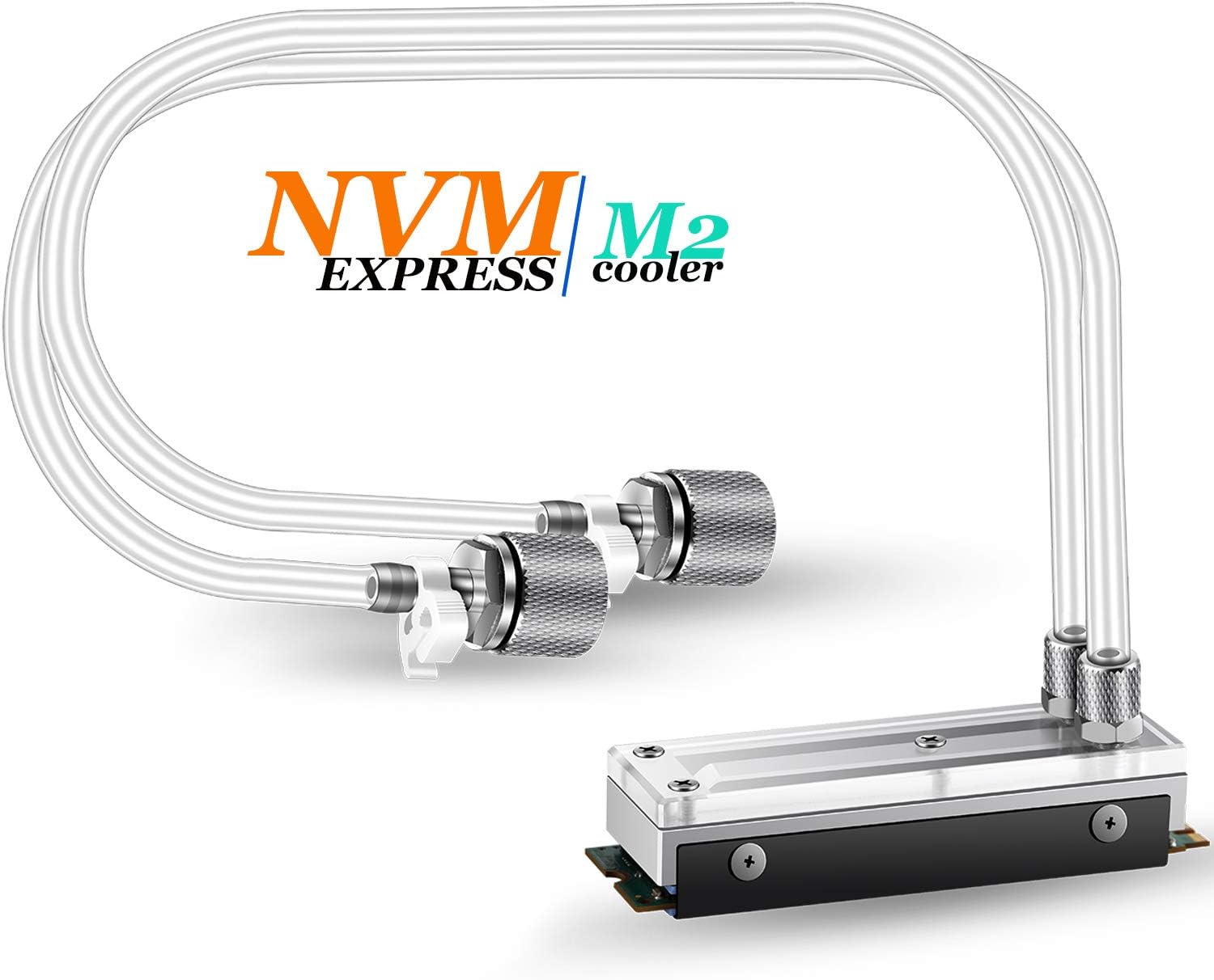 M2 Heatsink M.2 Liquid SSD Cooler, NVMe SSD Liquid Heatsink, Anti-Leak Liquid Cooler, Works with PC Computer CPU Water Cooling System, Support M2 Nvme 2280 SSD, 240mm Water Cooling Radiator