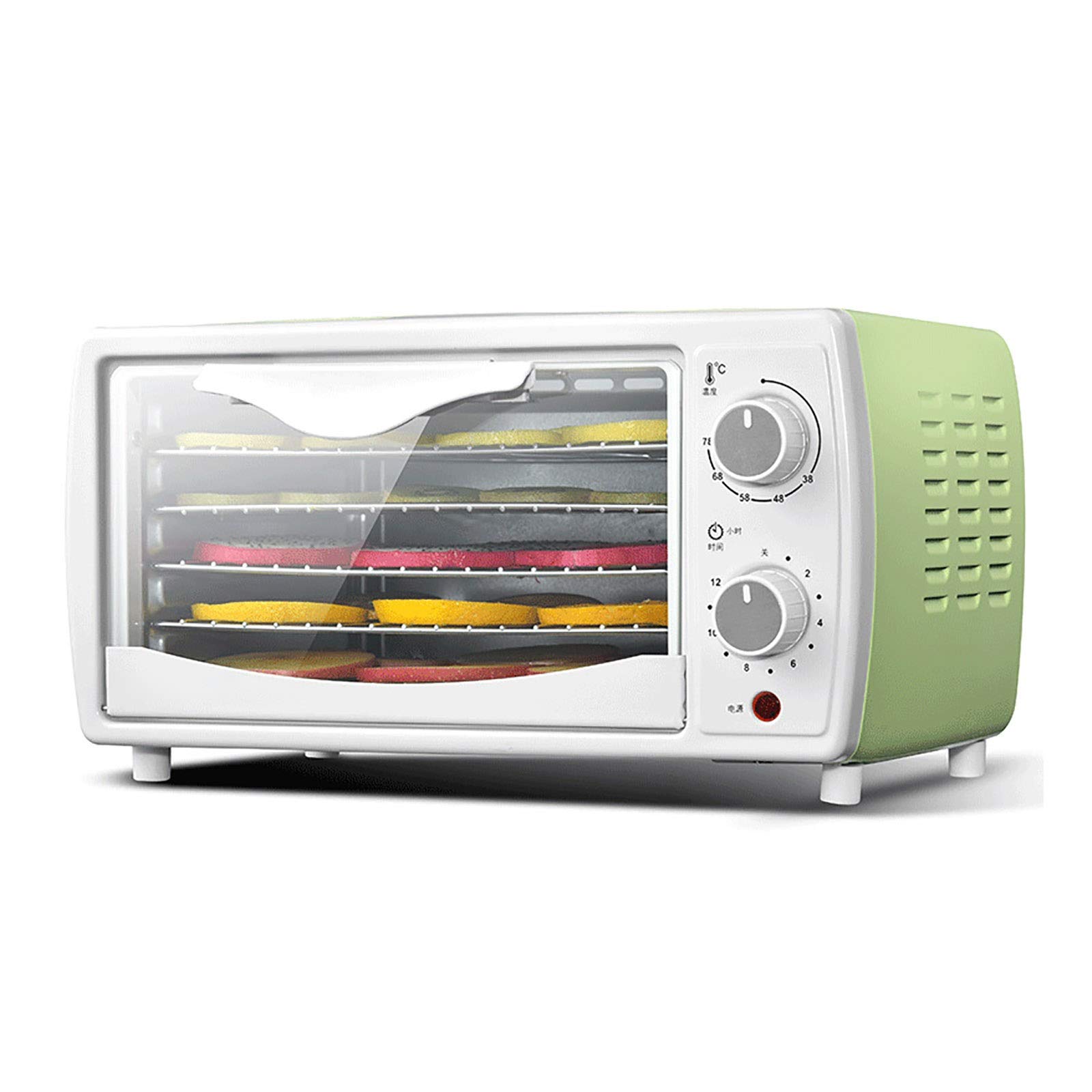 yaunli Fruit dryer Household Appliances Small Dried Fruit Machine Fruit Dried Vegetable Dried Pet Food Food Dryer Multifunctional fruit dehydrator (Color : Green, Size : 36.3x28.7x19.9cm)