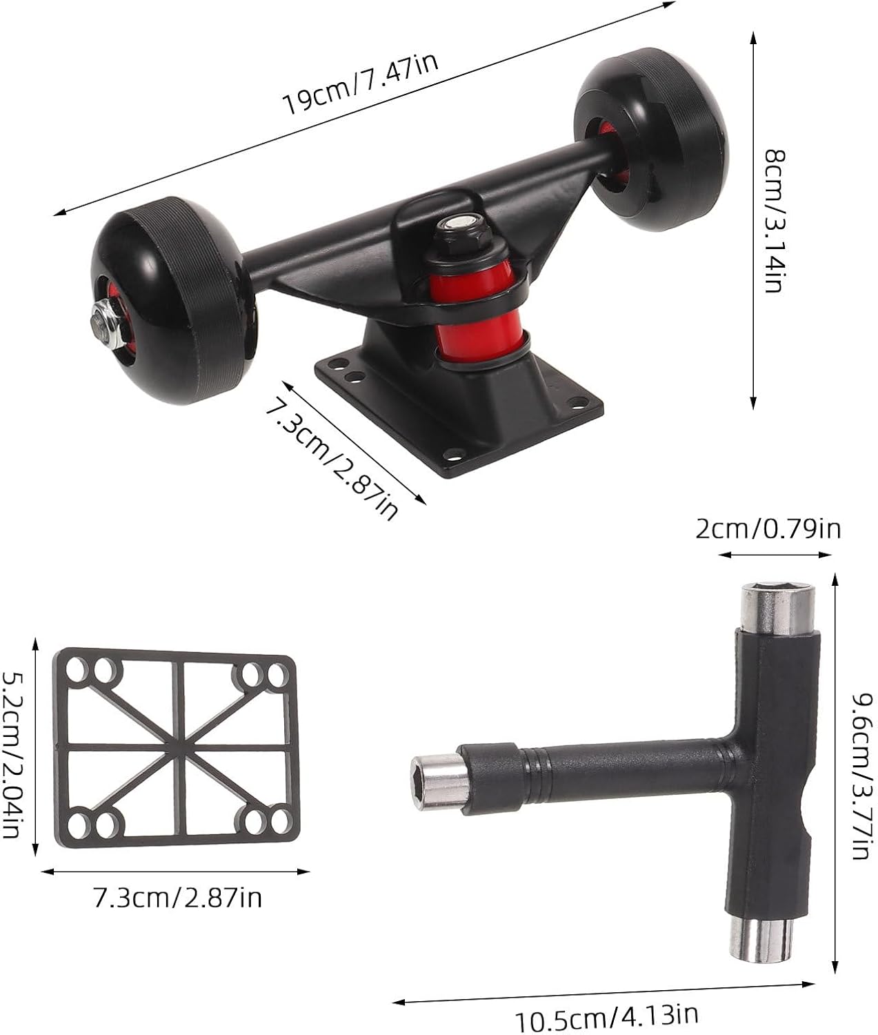 1set Professional Skate Tool Kit – Multi-Function T-Handle Tool for Roller Skate Repairs - Multifunctional Skateboarding Parts for Skateboard Accessory