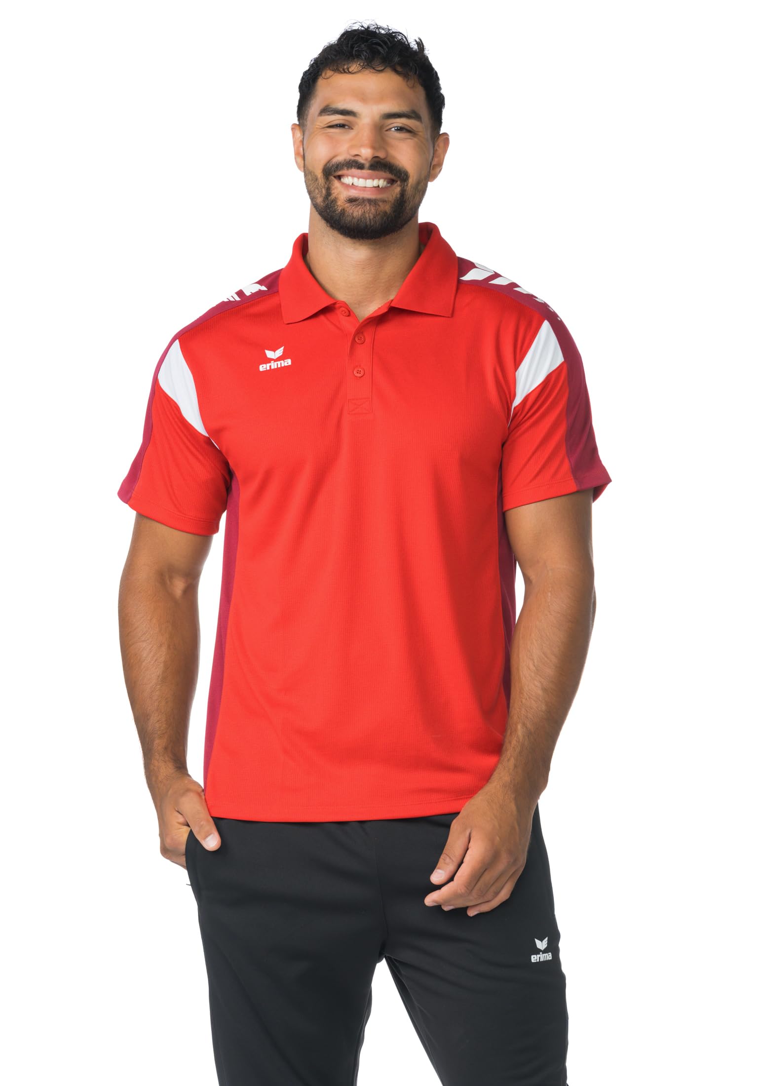 Erima Unisex Celebrate 125 Performance Polo Shirt (1112501), red/new Bordeaux, M