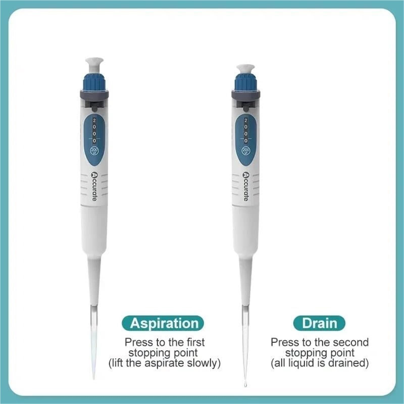 Pipetta elettronica, Pipetta, Da Laboratorio Con Micropipetta Regolabile Digitale Puntali,Dispositivo pipetta portatile(10-100μl)