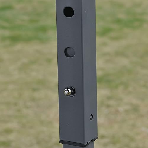 Miniatura 9 de Outsunny Cenador desplegable hexagonal de 13 x 11 pies, tienda de campaña resistente para exteriores con 6 redes de pared lateral de malla, altura