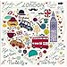 Puzzles pour adultes 3000 pièces carte postale de Londres Puzzles Puzzles pour adultes Puzzles 3000 pièces pour adultes 122 × 81 cm