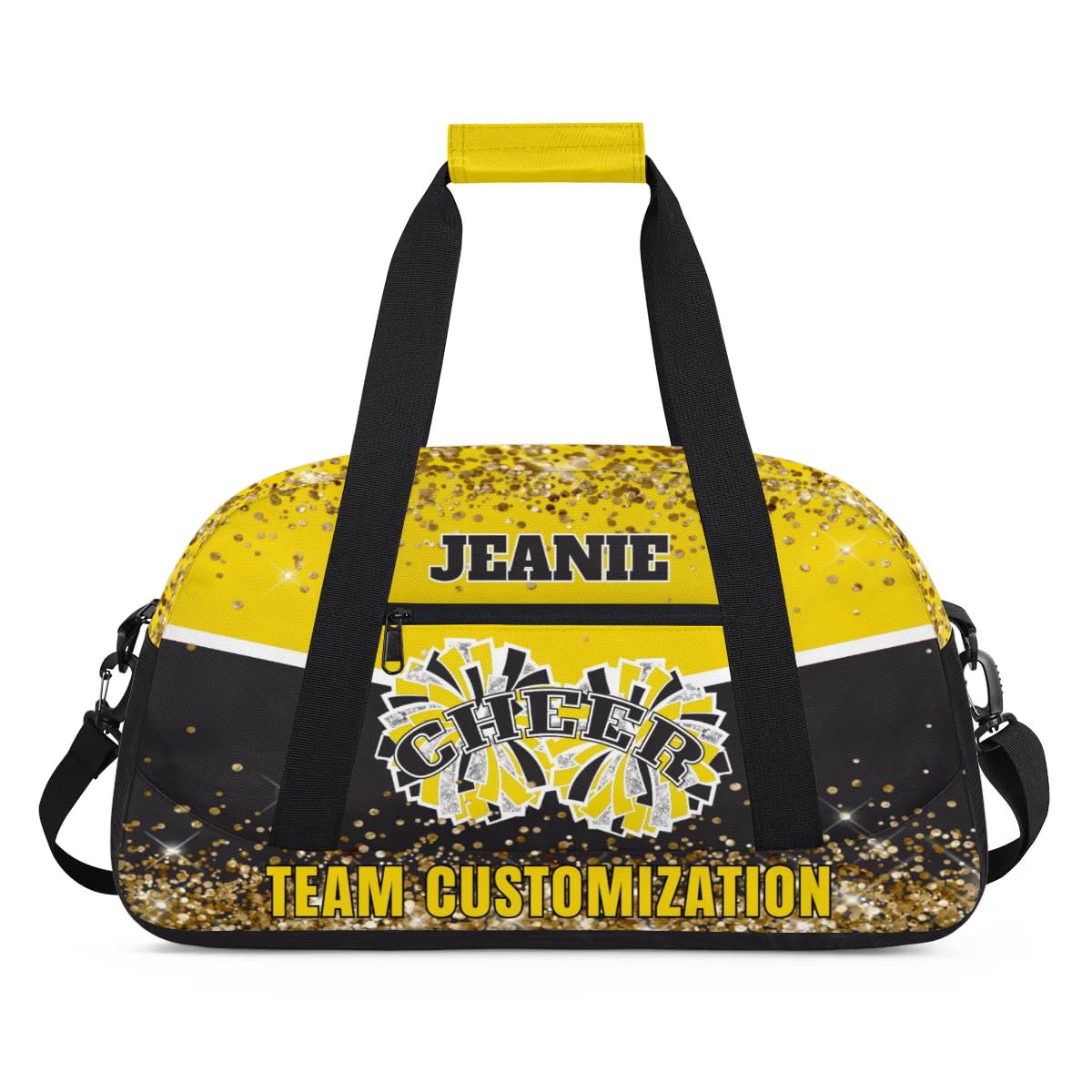 Personalized Cheer Gym Bags for Girls Kids Cheerleaders with Custom Name Sport Dance Perform Training Duffel Bags for Overnight Weekender Travel