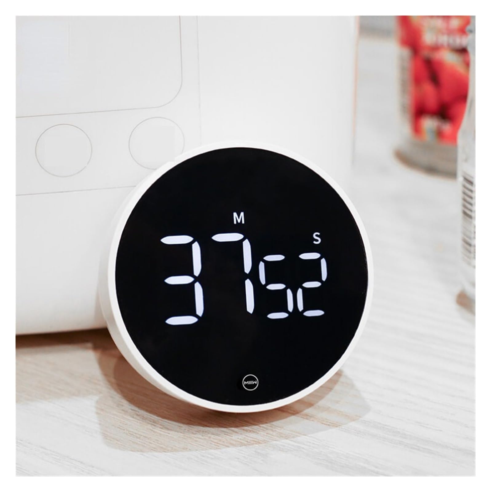 Obrotowy Timer Regulacja Jasności Magnetyczny Cyfrowy Wyświetlacz LED Przenośny Prosty Budzik Do Gotowania W Kuchni łAtwy W UżYciu(2pcs)