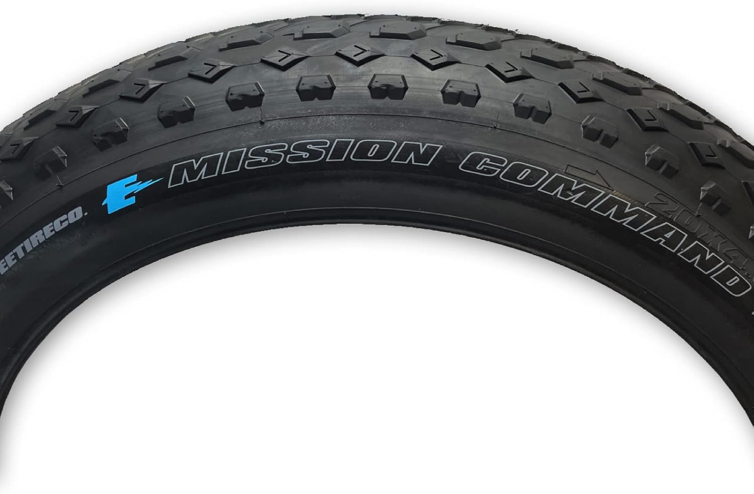Two Vee Tire 20x4.0 Bike Tires Mission Command E-Bike 50 with Endurance Compound & Override Puncture Protection, Black