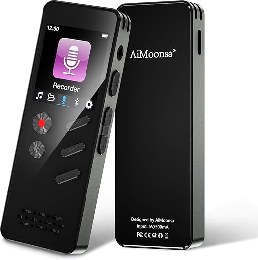 AiMoonsa 64GB Digital Voice Recorder, Voice Recorder with Playback