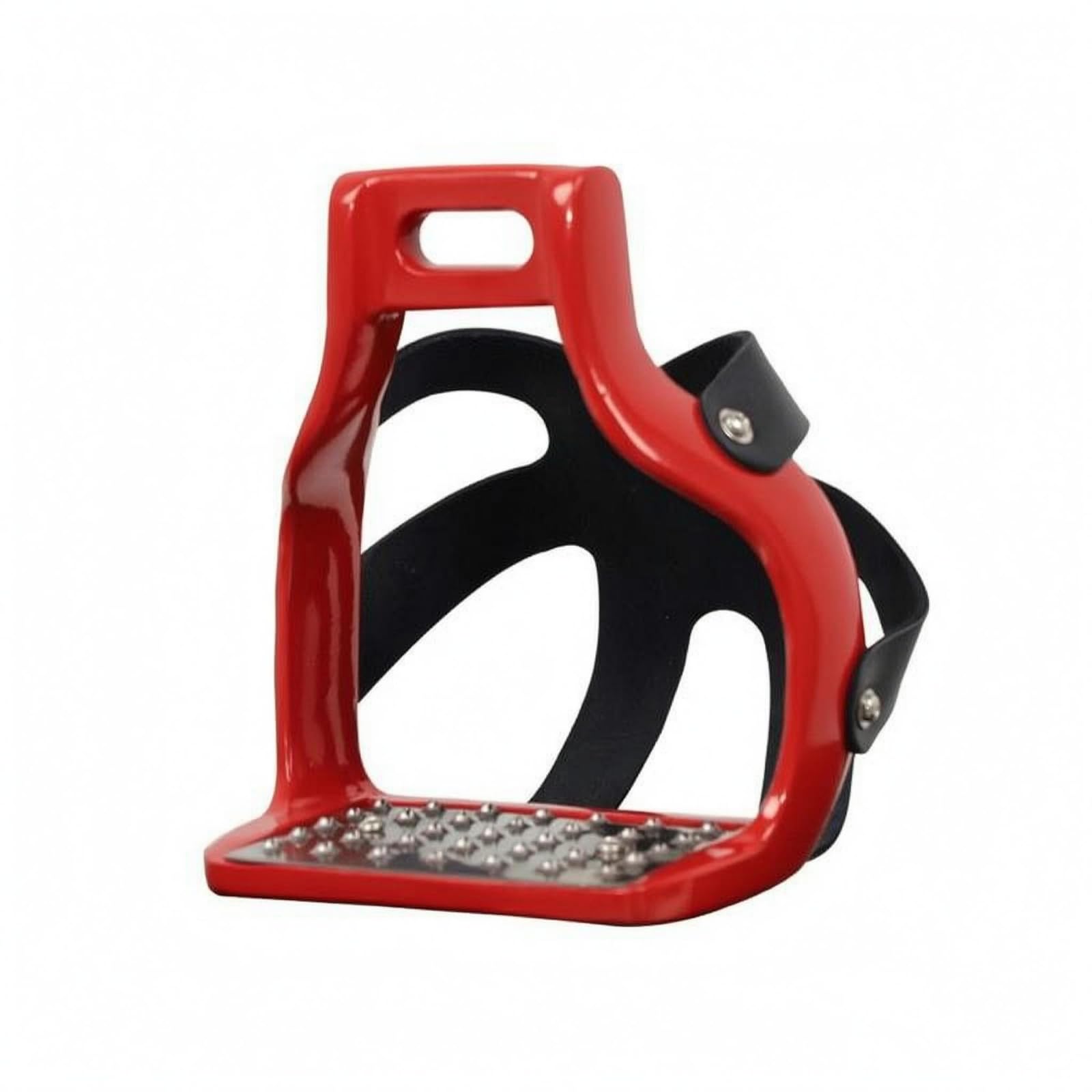 LOVIVER Staffa di Staffe da Equitazione Pedane Antiscivolo Base Larga Supporto Stabile con Cinturino a Rete Posteriore Struttura Resistente per Controllo
