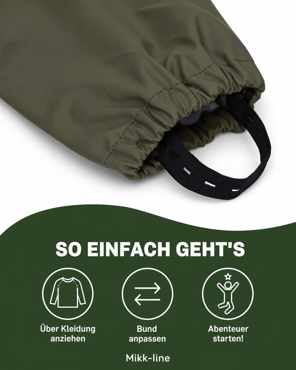 Mikk-line Pantalon de pluie pour enfants et bébés | Pantalon imperméable et coupe-vent pour filles et garçons – Idéal pour les temps pluvieux et boueux