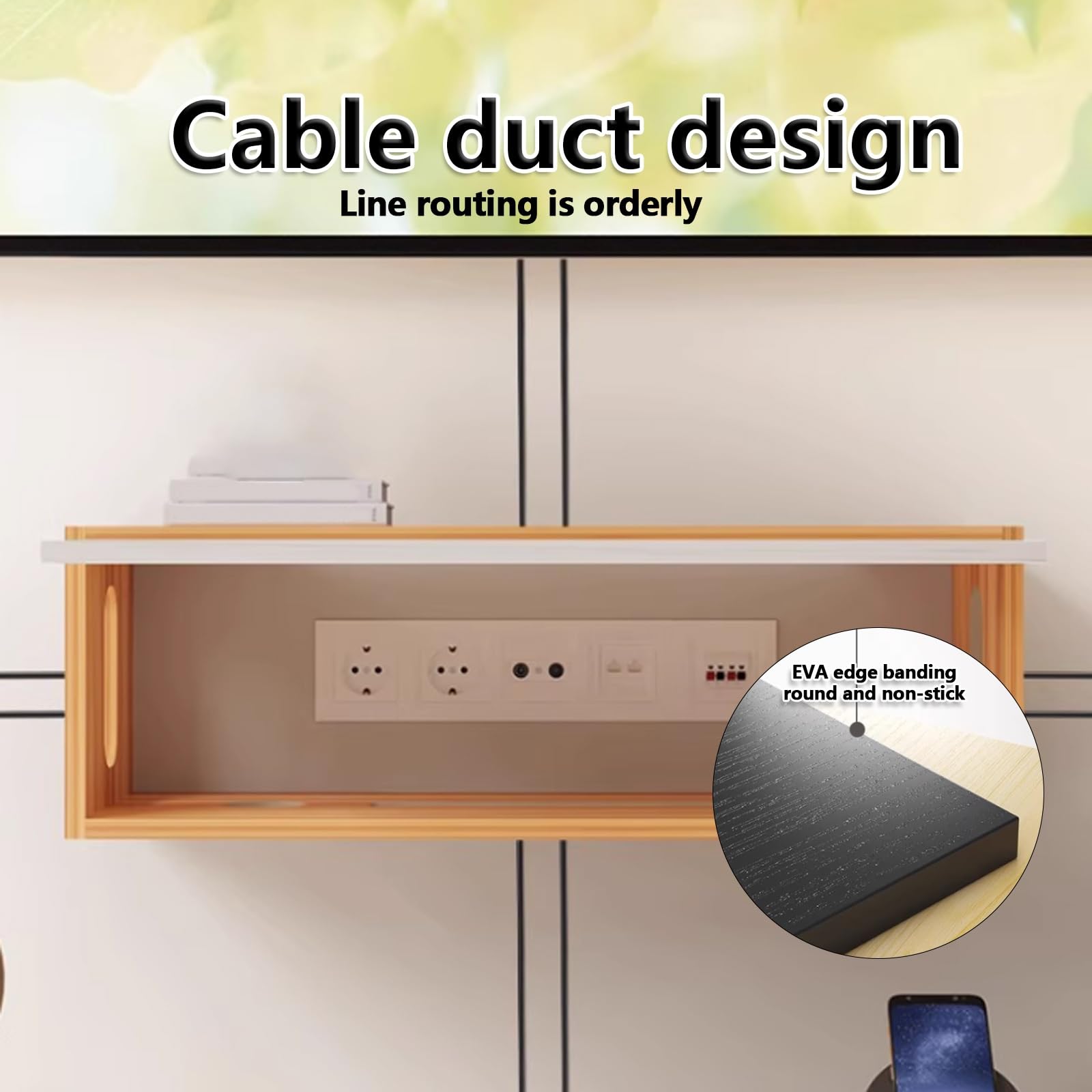 Étagère murale pour routeur, cache boîte WiFi en bois, armoire de routeur Slish pour la maison et le bureau, blanc, parfait pour dissimuler l'équivalent WiFi.