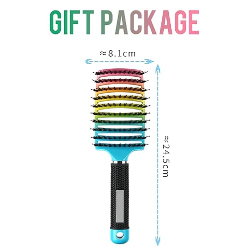 Miniatura 7 de Cepillo desenredante de cerdas de jabalí, cepillo desenredante, cepillo para desenredar, cepillo de cerdas de jabalí, peine flexible para