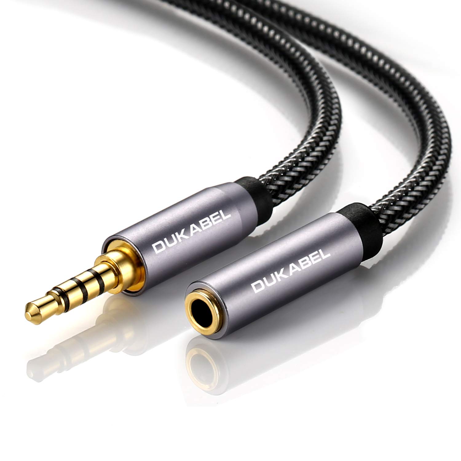 丈夫な子供用ヘッドホン 絡まない布製コード付き グレー 10個パック