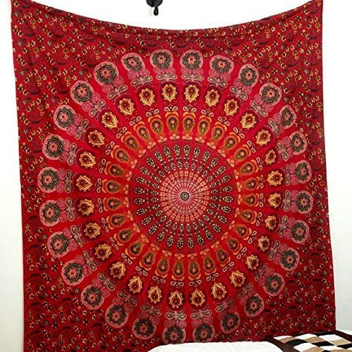Queen Indian Traditional Hippie Cotton Beach Coverlet Curtain Bohemian Wall Hanging Tapestry #TOP3