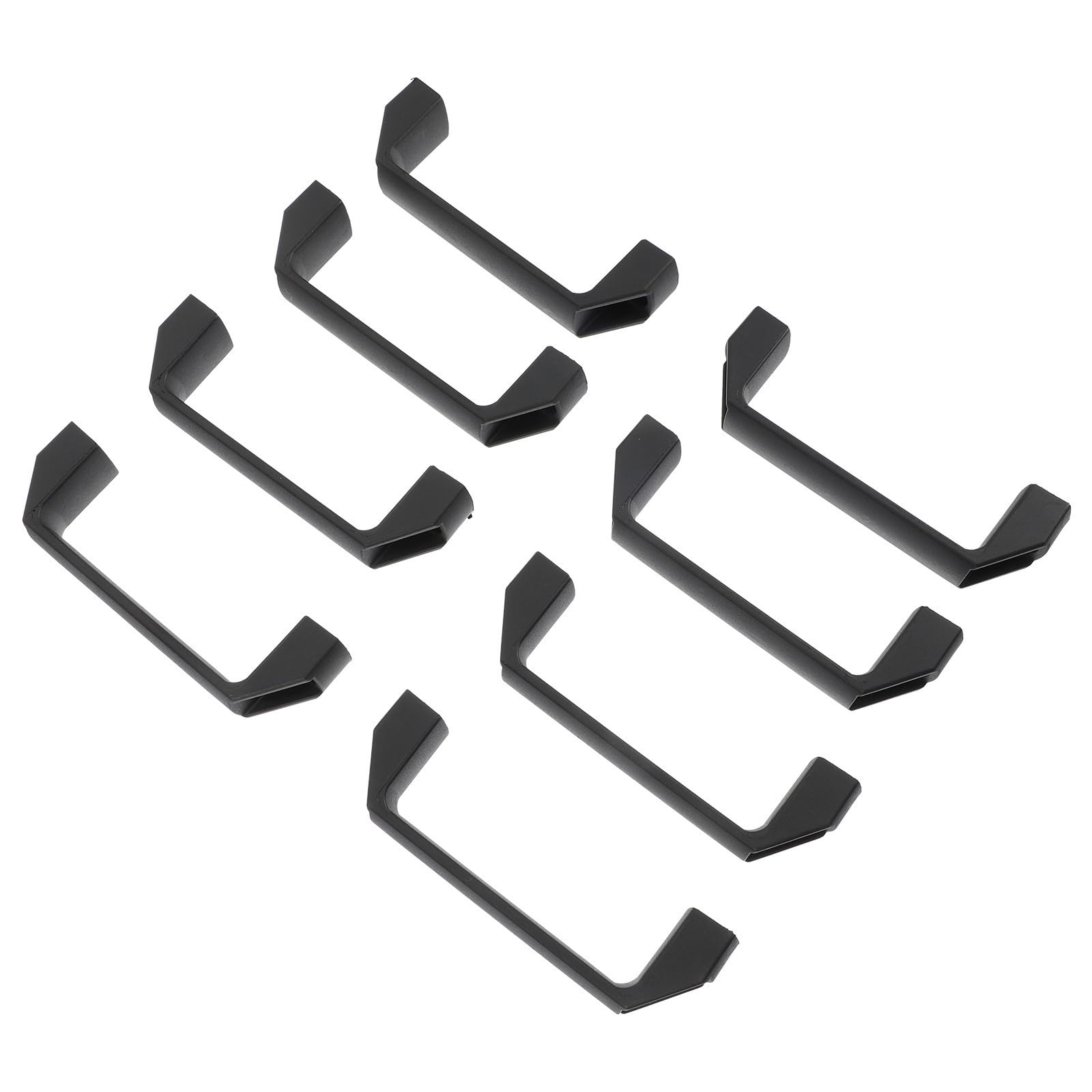 Tiradores de puerta cuadrados de nylon negro ergonómicos y resistentes a la corrosión x8