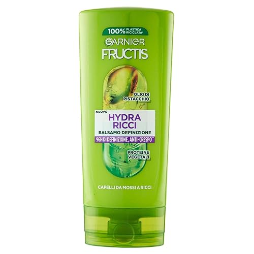 Garnier Fructis Balsamo Definizione, Per Capelli da Mossi a Ricci, Anti-Crespo, Per una Chioma Morbida e Luminosa, Hydra Ricci, 200 ml