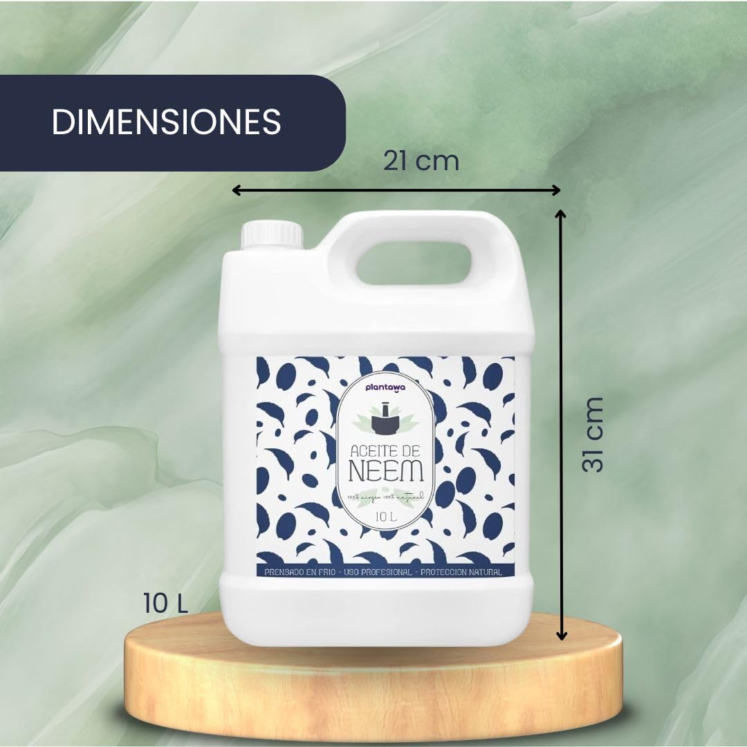 PLANTAWA Aceite de Neem 20L | Materia Prima Concentrada de Origen Natural | Ideal para Preparaciones Caseras | Aplicación Versátil Interior y Exterior | Extraído del Árbol Azadirachta