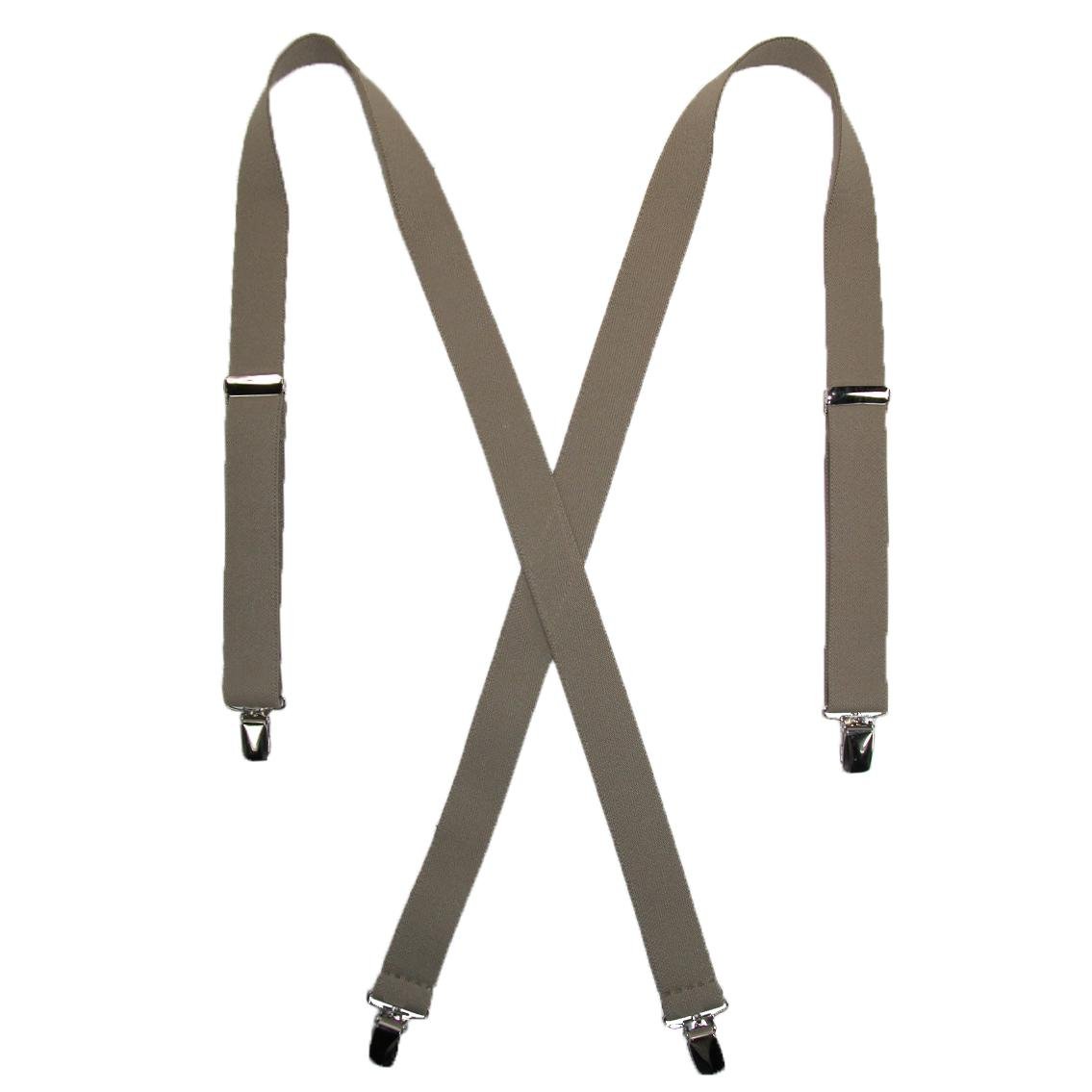 Ctm Women's Khaki Elastic Clip-End 25 Mm Basic Braces,