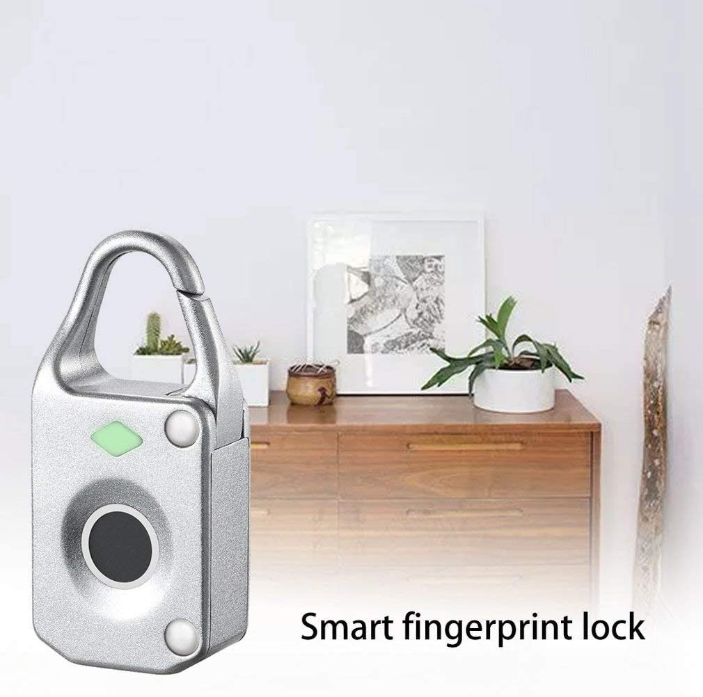 Cadenas à Empreintes digitales, Verrouillage Intelligent, IP67 réel étanche imperméable, verrou biométrique clé pour la Porte extérieure, Gymnase, Sports, vélo, école, Armoire, Porte, Garage et