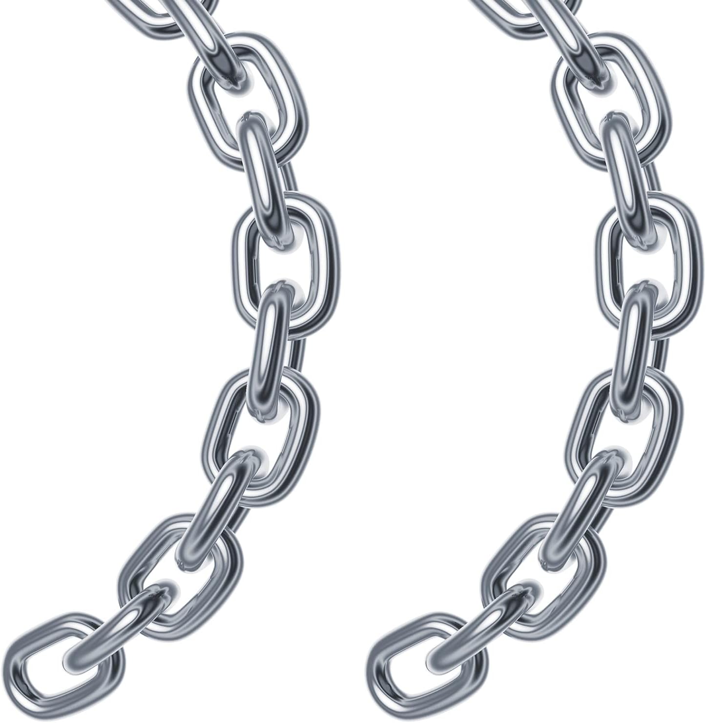 2 Pcs 5/16 x 23 inch Link Chain 304 Stainless Steel Coil Chain for Transport Tie Down Binder Chain Pulling Towing Hanging, Home, Camping, Pet Towing, 8mm
