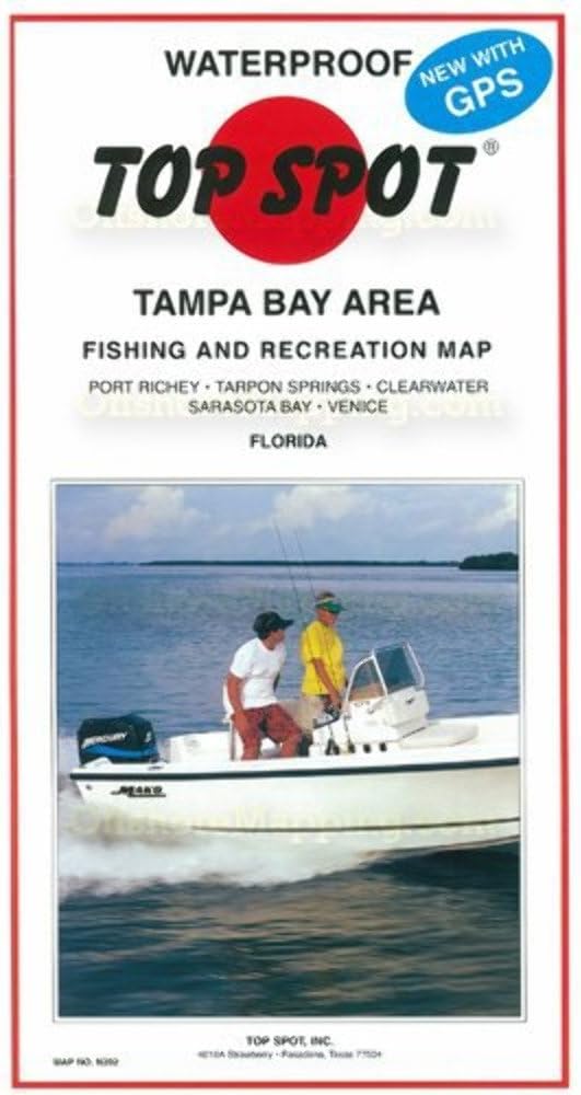 TopspotMap N202 Tampa Bay Area Fishing and Recreation Map Port Rickey to Venice