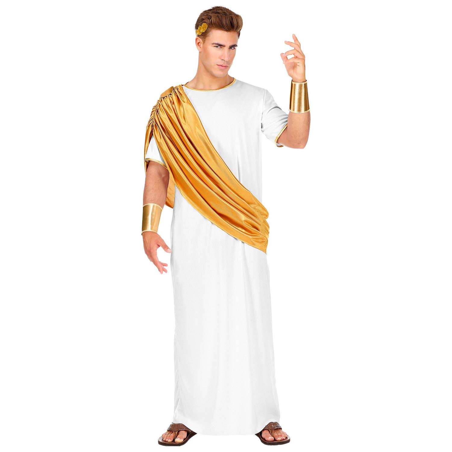 W WIDMANN MILANO Party Fashion - Caesar Toga Romans Greek Emperor Emperor Fancy Dress Costumes, White