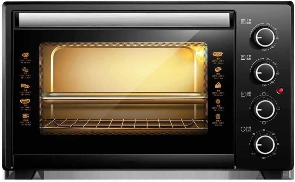 Extra Wide Convection Countertop Toaster Oven,Includes Bake Pan,Broil Rack & Toasting Rack,Stainless Steel Electric Oven Home Baking Small Multi-function