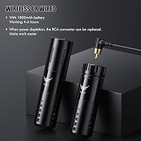 TATELF Vezeték Nélküli Tetoválógép Szett - 1800 mAh Akkumulátor, 20 Tűpatron, 100 Gépvédő, Gyakorlóbőr 3