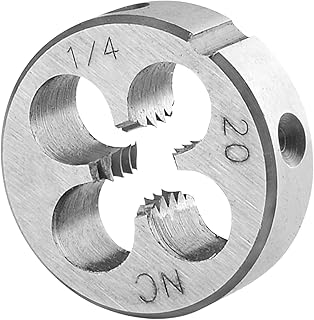 Burkit 1/4"-20 UNC Round Threading Die, 1/4 x 20 UNC Machine Thread Die Right Hand
