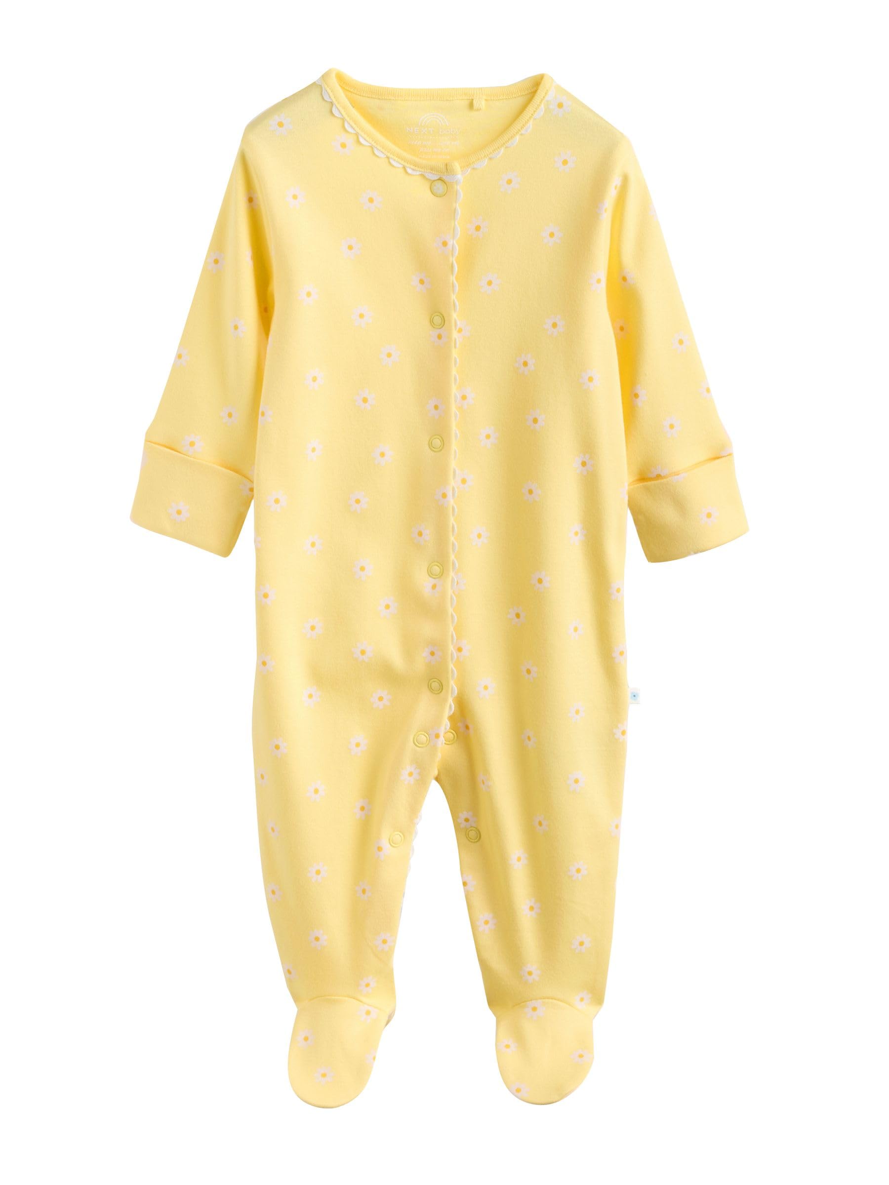 NEXT Bambina Confezione da 4 Tutine Neonati | Neonato, Standard, Mid Rise, Button, 100% cotone