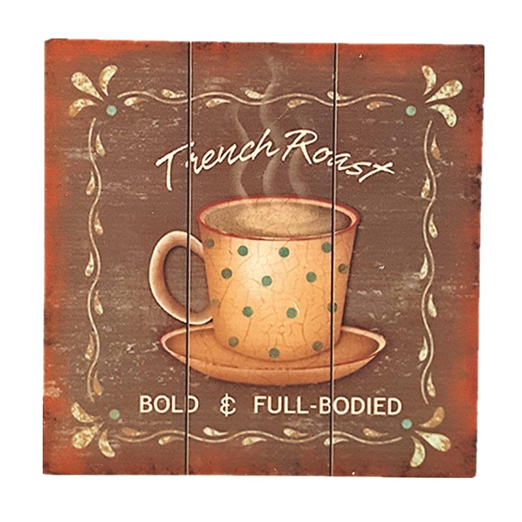 LICHTS Shabby Chic Wood Sign Plaque Cafe Bar Decor Sign Plate Coffee Wood Poster B