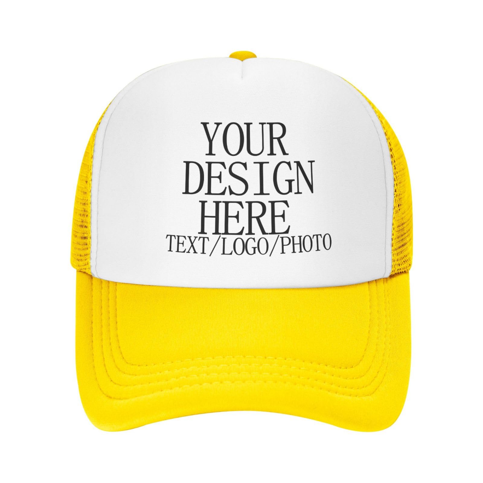 Bulk Custom Baseball Cap with Logo Photo Personalised Hat Mesh Trucker Cap Breathable Sun Protection Customised Gifts for for Men Women Outdoor Sports Funny Fitted Cap Travel-Friendly