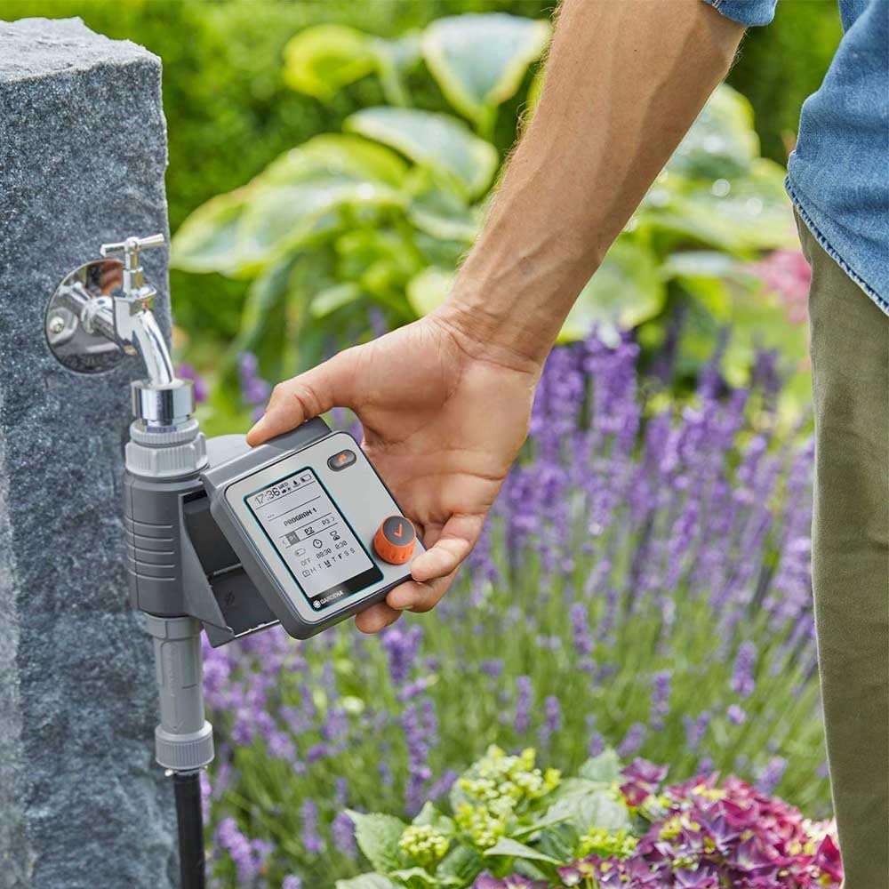 Gardena Water Control Master, automático, riego Que Ahorra Tiempo, 6 horarios, Pantalla LCD, función de Ahora Agua, Parada Segura (1892-28)