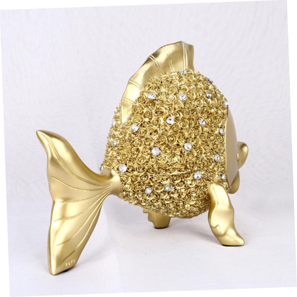 Golden Fish Shape Resin Adornment Decoration for Friends Family Co-Workers Unique Craftsmanship Office Micro Landscapes
