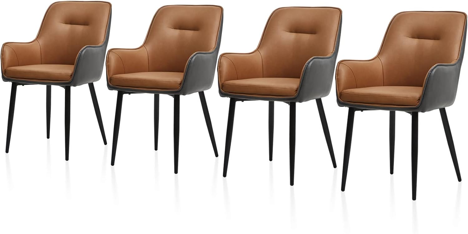 TUKAILAi Occasional Leisure Kitchen Dining Chairs Set of 4 Upholstered ...