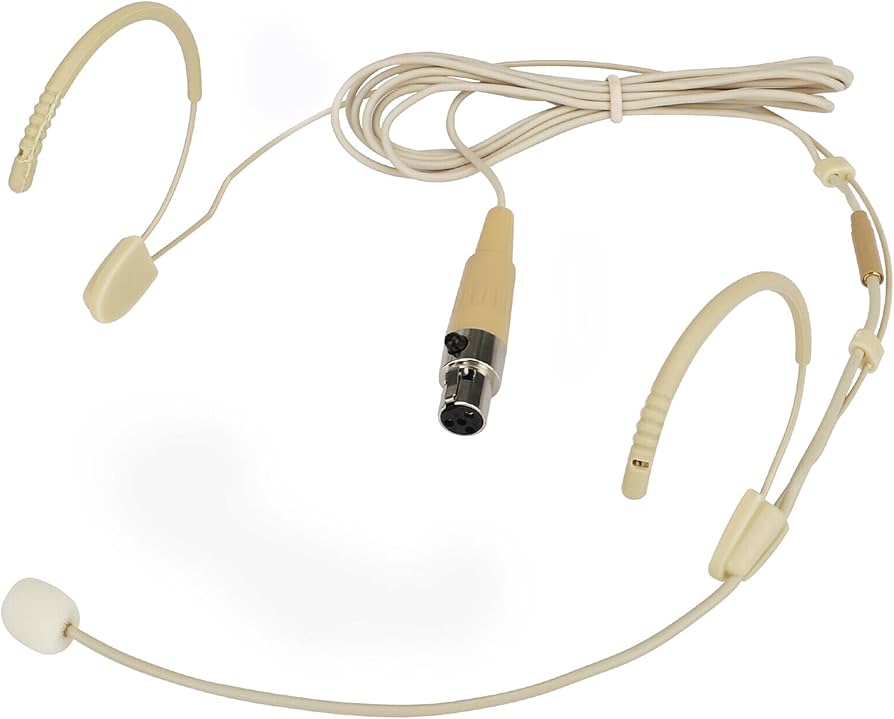 Amazon.co.jp: ダブルイヤーフックヘッドセットマイク XLR 4ピン