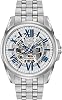 Bulova Men's Classic Sutton Reloj automático de 3 manecillas y 21 joyas, reserva de marcha de 42 horas, esfera esqueleto, manecillas luminosas, resistente al agua 100M, 43mm 1