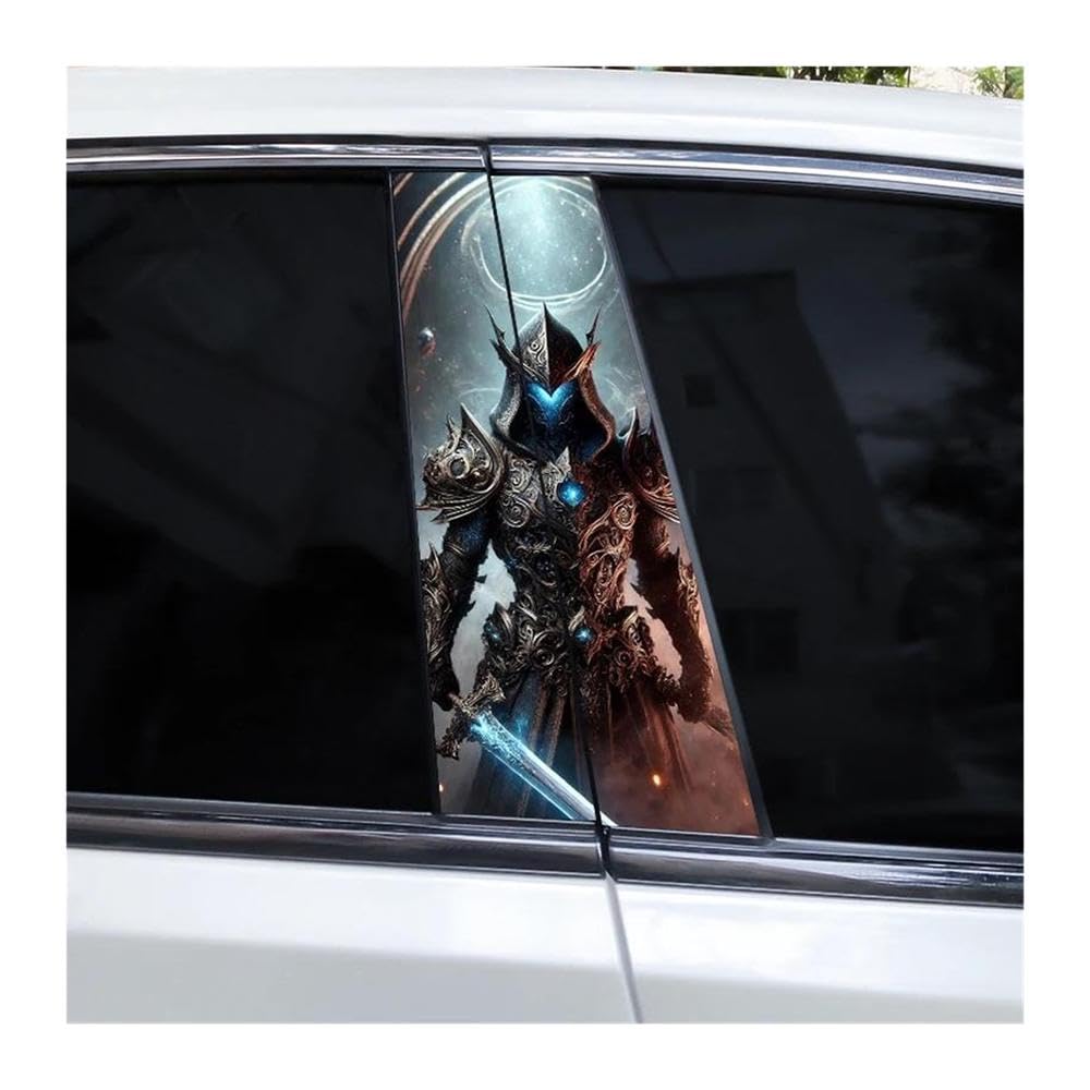 Autocollants Knight pour pilier de voiture anti-rayures et étanches en vinyle