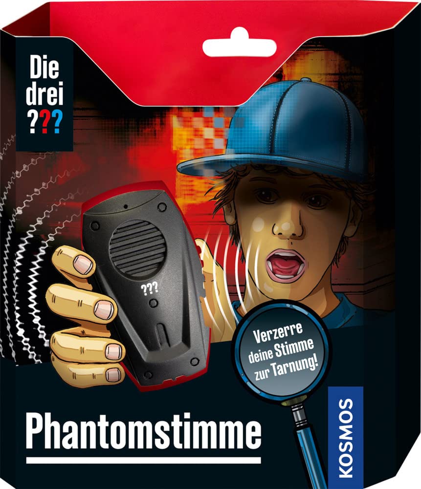 Kosmos 630614 The 3 Phantom Voice Recorder with Voice Distortion, Detective Toy, Black