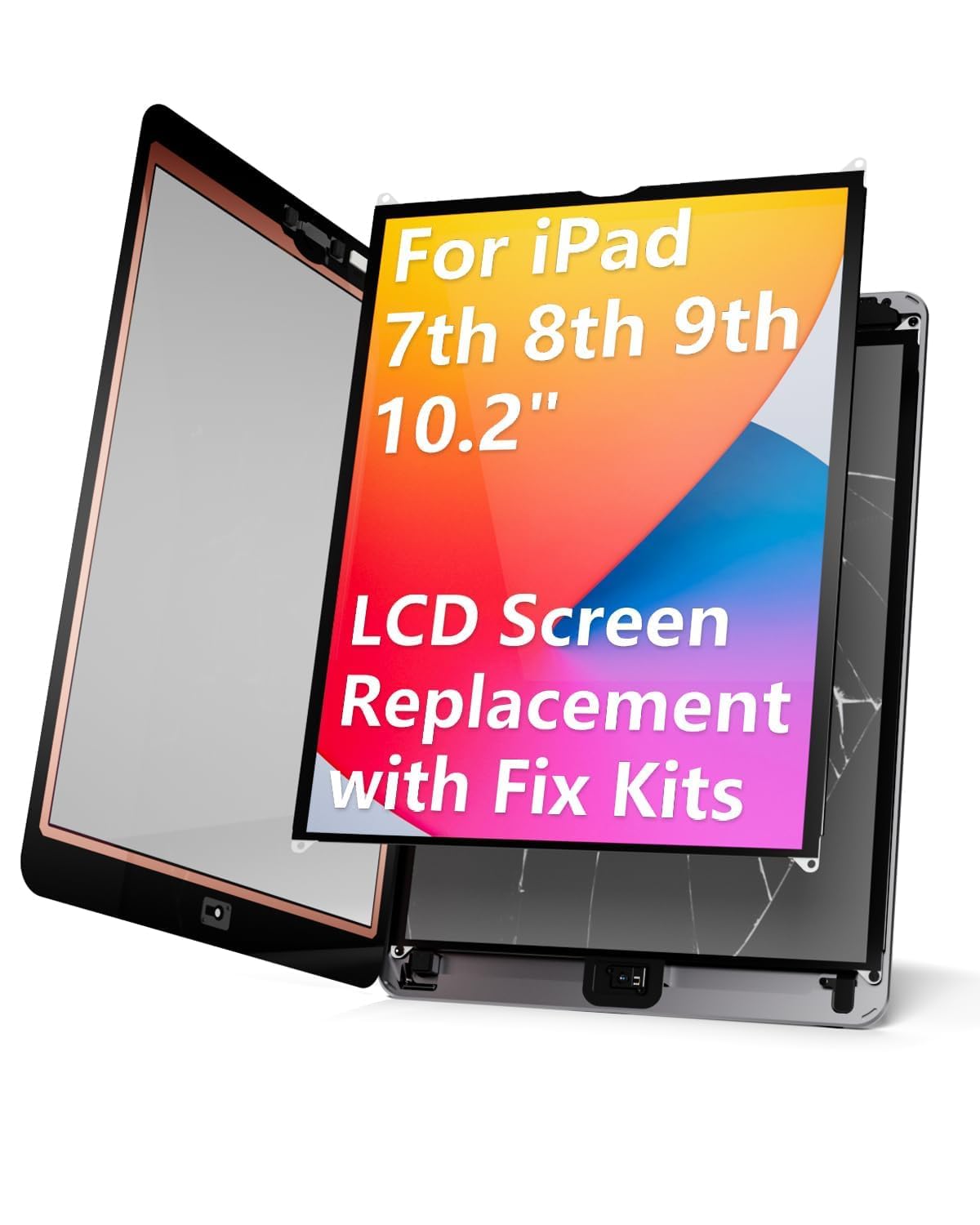 for iPad 7th 8th 9th Gen 10.2" LCD Display Assembly Kit