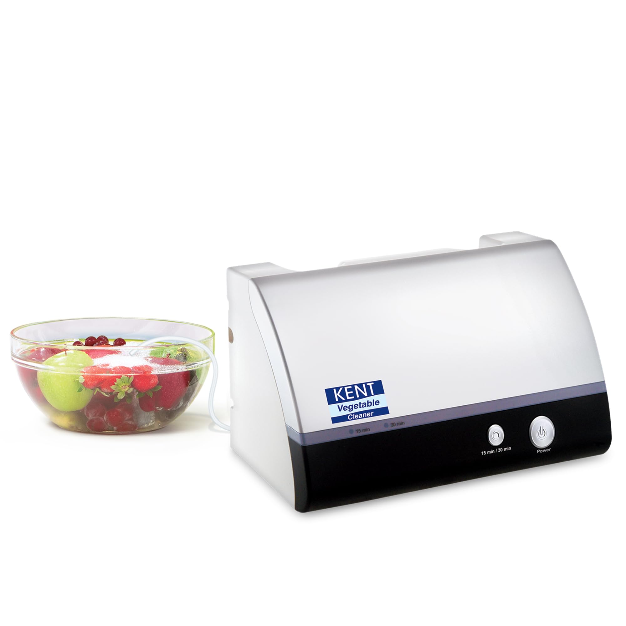 KENT 11022 Counter Top Vegetable & Fruit Cleaner | Bio-Friendly ozone based cleaning from Fruits & Vegetables | Compact Design | 1 Year Warranty | Silver