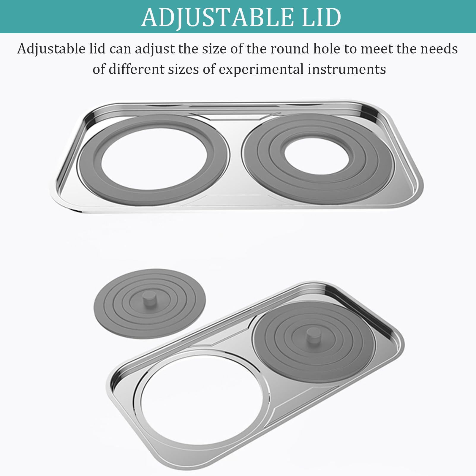 Digitales Labor Wasserbad Water Bath kommerzieller laborwasserbad Heating Devices Stainless Steel Liner mit wählbaren Öffnungen für Experiment,6Hole